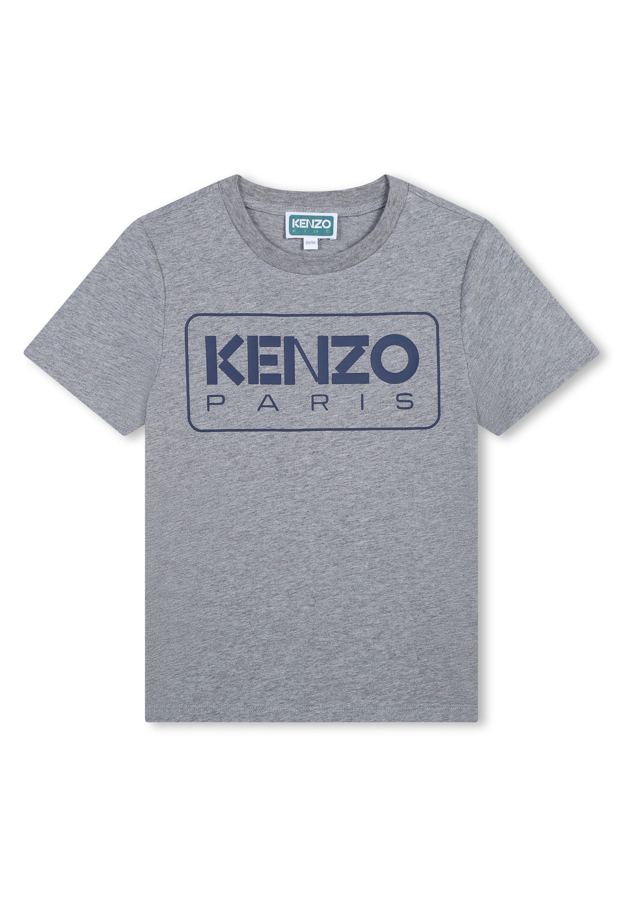 KENZO kids T-shirt print gris chine/grijs
