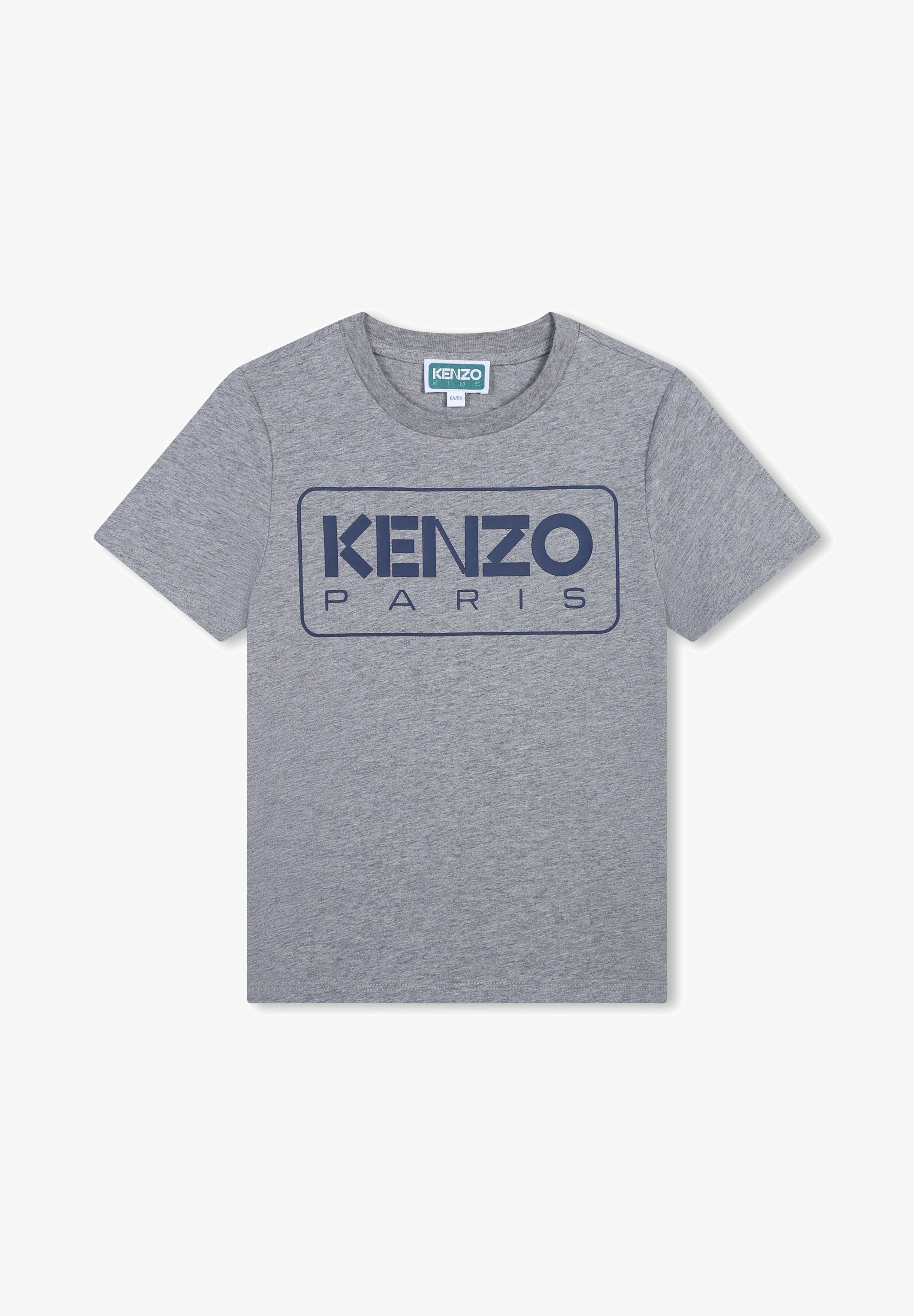 KENZO kids T-shirt print gris chine/grijs - Main Image