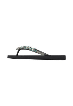 DOLCE CHRYSTAL - Sandales tongs - black