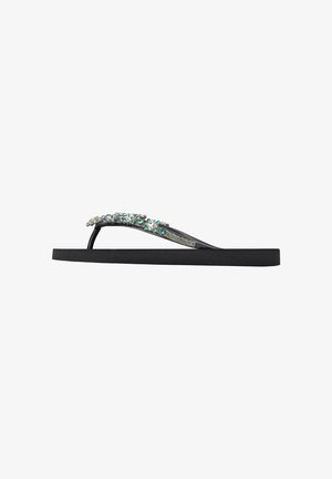 Uzurii DOLCE CHRYSTAL - Sandales tongs - black