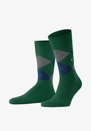 Burlington KING RAUTENMUSTER LOGOEMBLEM - Calze - grün grau blau