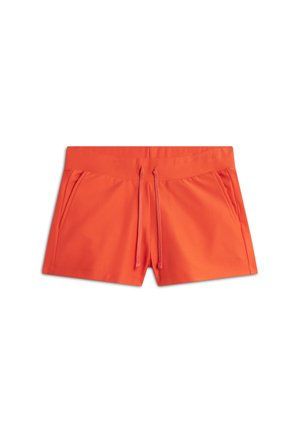 CON ELASTICO E COULISSE - Pantalón corto de deporte - arancione corallo