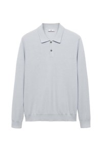 Mango Top s dlhým rukávom - light blue