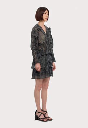 ULONA - Blouse - black/silver