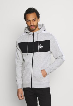 CHAPMAN ZIPTHOUGH HOODIE - Sweatjacke - grey marl/black/white