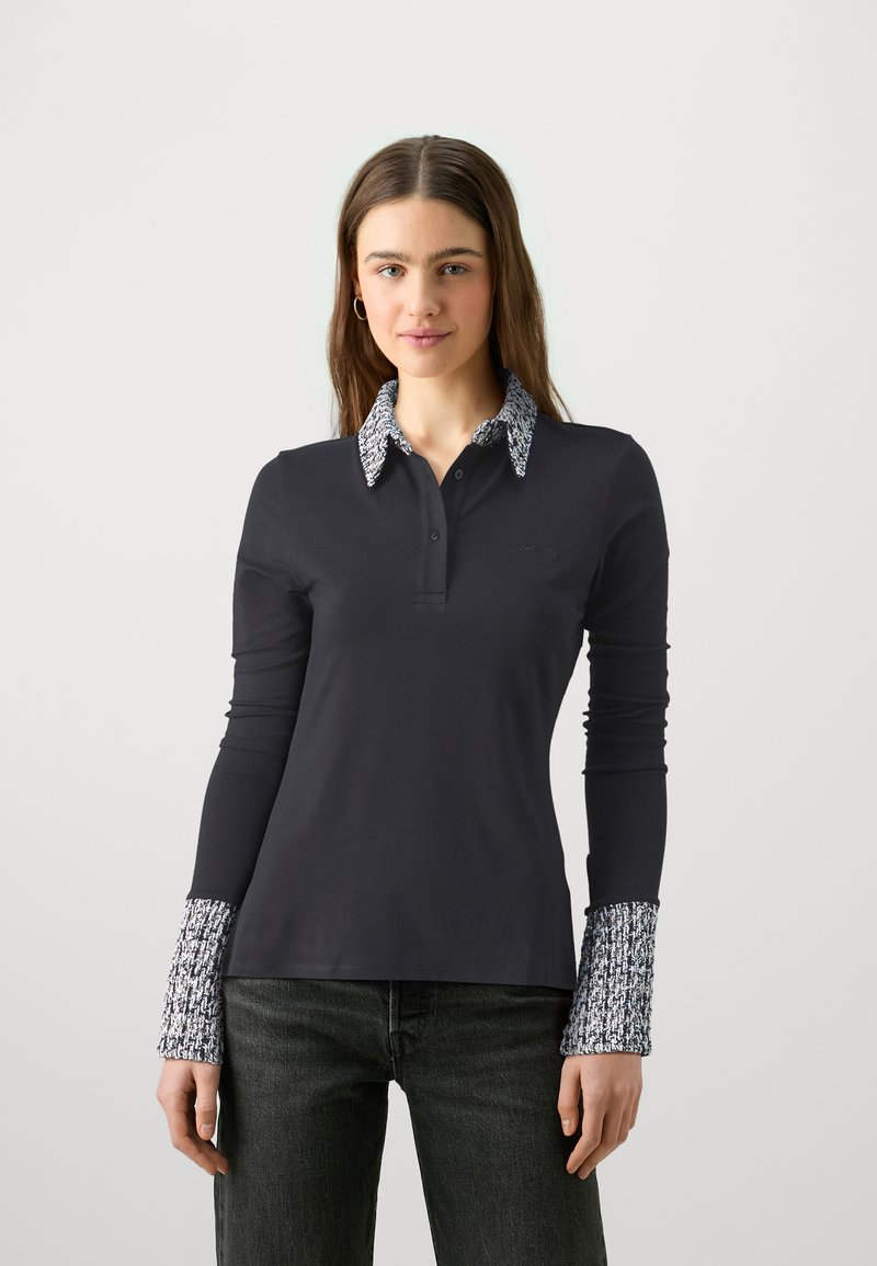 KARL LAGERFELD BOUCLE - Langarmshirt - black