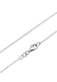 Sølv kædedesign med små ovale led og en krabbe-spænde, hvor spændet er stemplet '925', hvilket angiver sterling sølv.