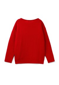 United Colors of Benetton WITH CABLE PATTERN AND SWAROVSKY LOGO - Maglione - red