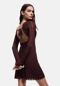 Koton MINI DRESS, - Vapaa-ajan mekko - bordeaux
