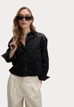 CUTWORK DETAIL - Overhemdblouse - black