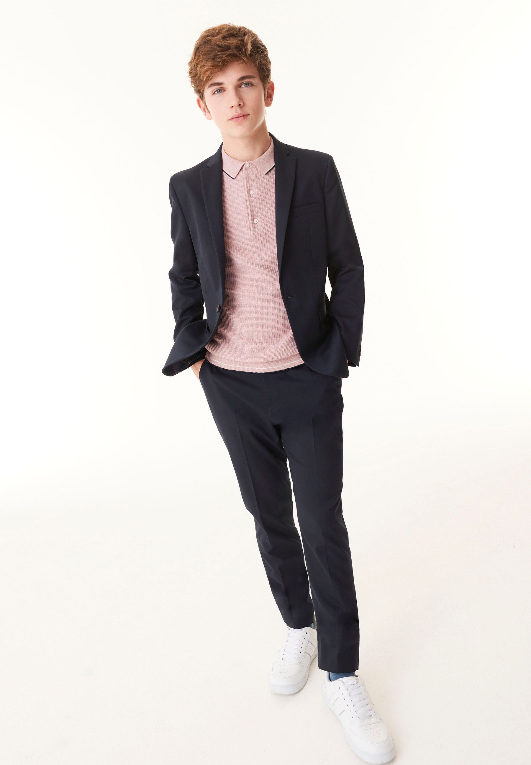 next blue trouser suit