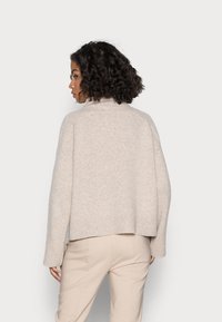 Marc O'Polo LONGSLEEVE STAND UP COLLAR - Camisola - multi/winter wheat melange