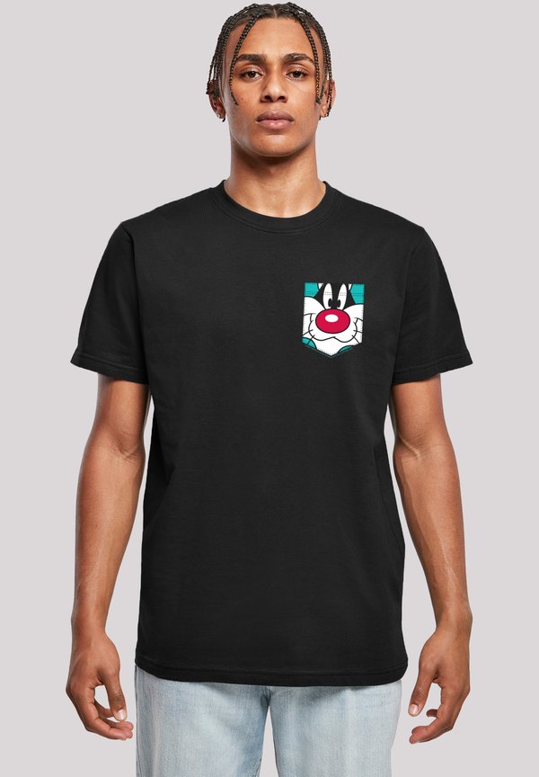 LOONEY TUNES SYLVESTER FACE FAUX POCKET - T-Shirt print