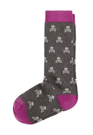 Scalpers, SCALPERS SCSKULL L SOCKS GIRLS - Calcetines - grey melange