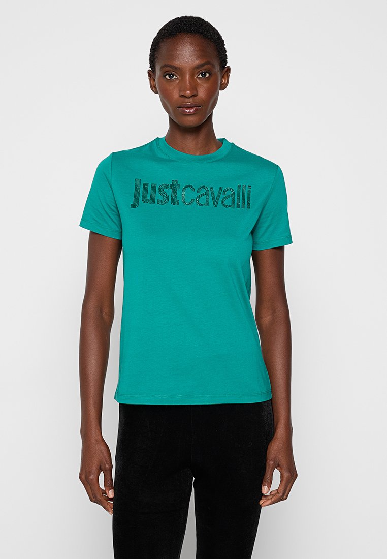 Just Cavalli T-shirt print turquoise