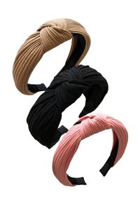 3 PACK - Pribor za stiliziranje kose - camel black pink