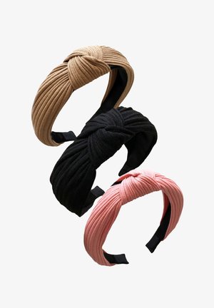 HotSquash 3 PACK - Hair styling accessory - camel black pink