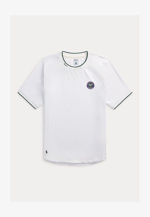 Polo Ralph Lauren, WIMBLEDON CUSTOM SLIM FIT MESH TSHIRT UNISEX - Tričko s potlačou - ceramic white