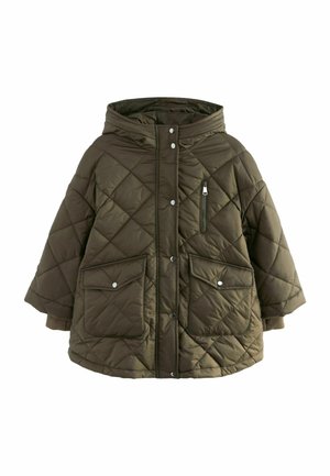 SHOWER RESISTANT QUILTED PONCHO - Zimski plašč - khaki green