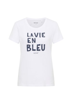 Mustang T-Shirt print - weiß