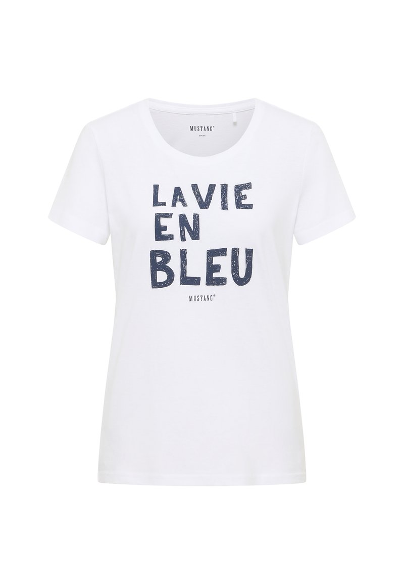 Mustang Print T-shirt - weiß