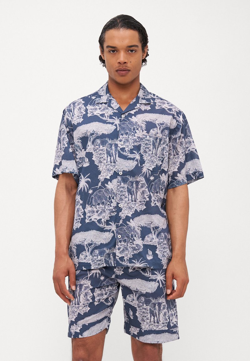 Desmond & Dempsey MENS CUBAN  - Pyjama - navy