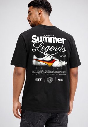 Neverless, HERREN T-SHIRT - DESIGN - OVERSIZED RELAXED FIT PRINTSHIRT - Print T-shirt - schwarz