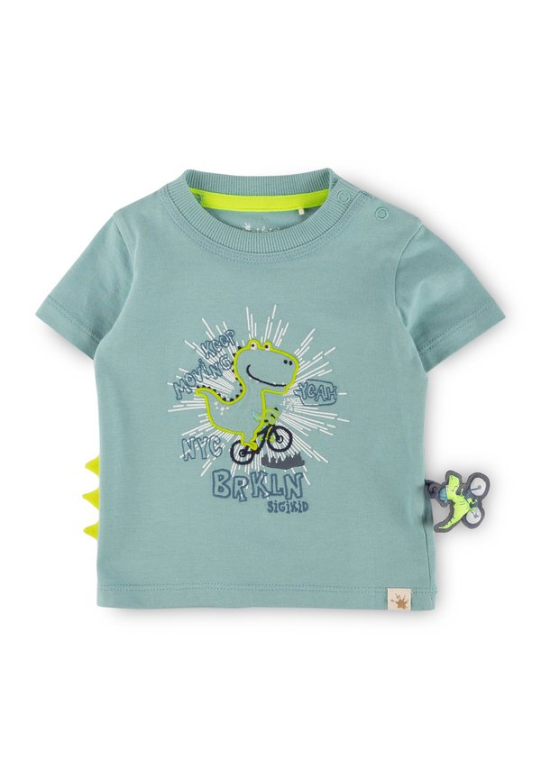 SPORTY DINO - T-Shirt print - hellblau