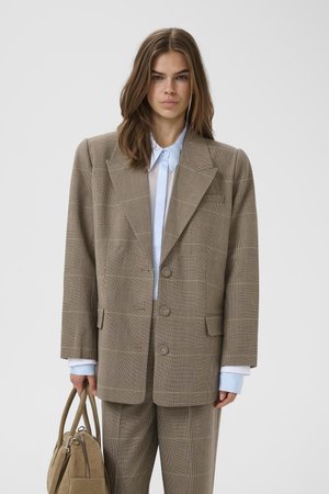 Bleiser - pale khaki check