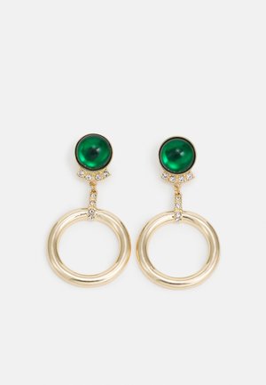 PCNADIA EARRINGS - Ohrringe - gold-coloured/emerald green