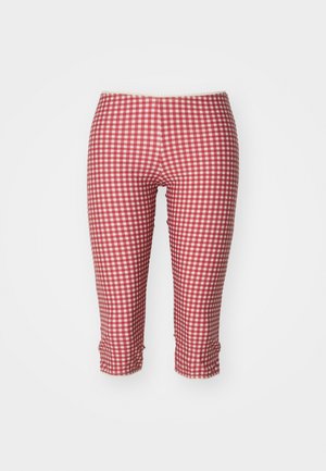 Jaded London BEACH CAPRI TROUSERS - Leggings - red gingham