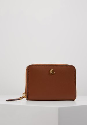LEATHER ZIP WALLET - Portefeuille - lauren tan/monarc