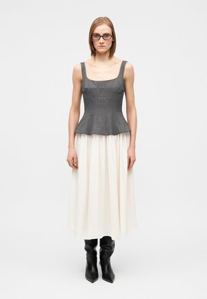 CORSET LONG DRESS - Dnevna obleka - melange grey/cream