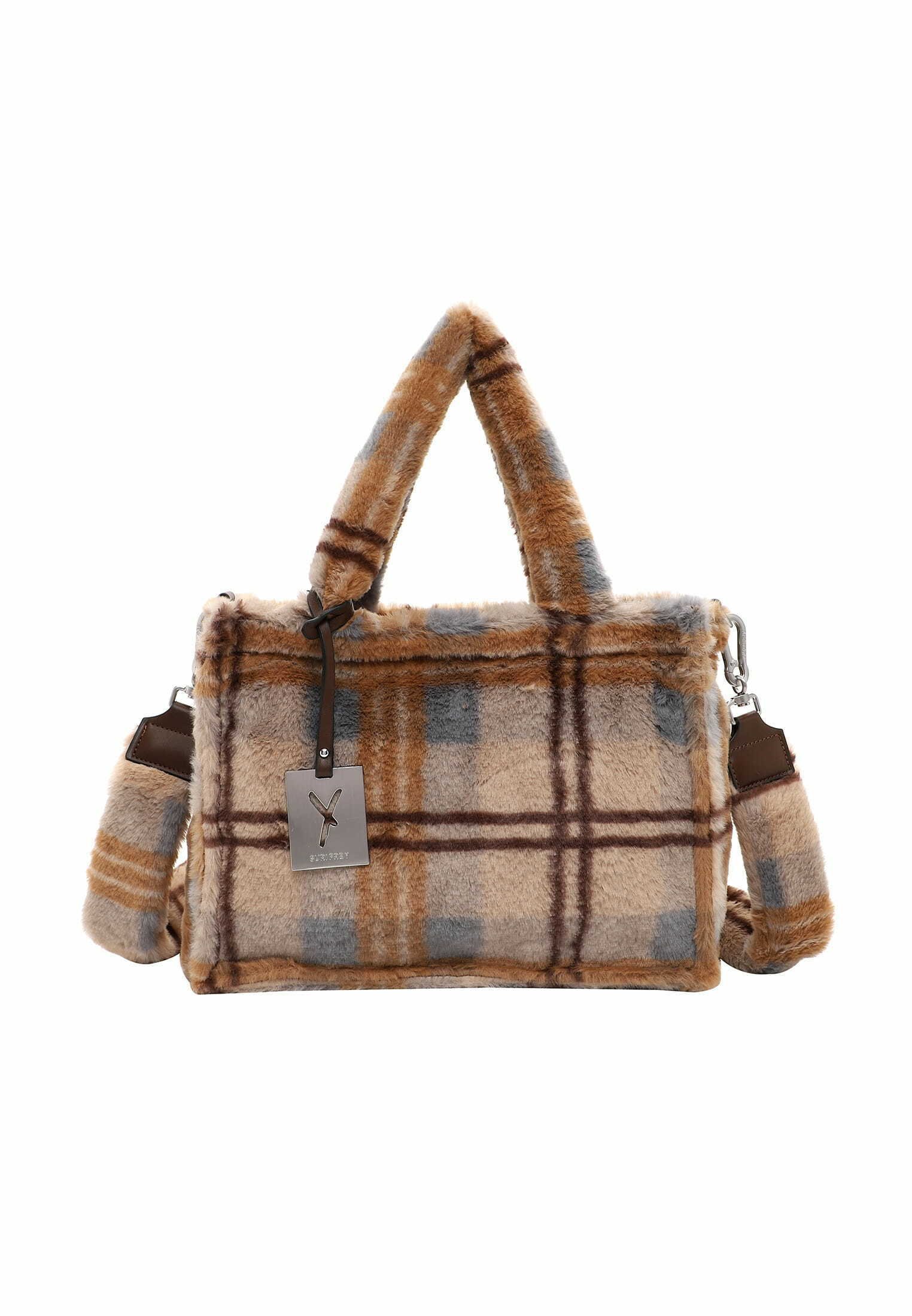 SURI FREY Shopper Schultertasche SFY Piggy Cityshopper – Geräumige Damen-Tasche In Taupe, Mit Abnehmbarem Gurt