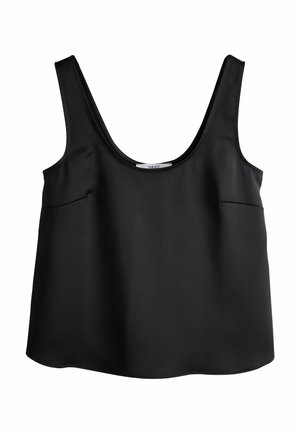 Next, REGULAR FIT - SATIN SCOOP NECK CAMI TOP - Blouse - black