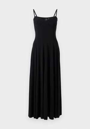 Norma Kamali UNDERWIRE MIDCALF DRESS - Vestido de cóctel - black