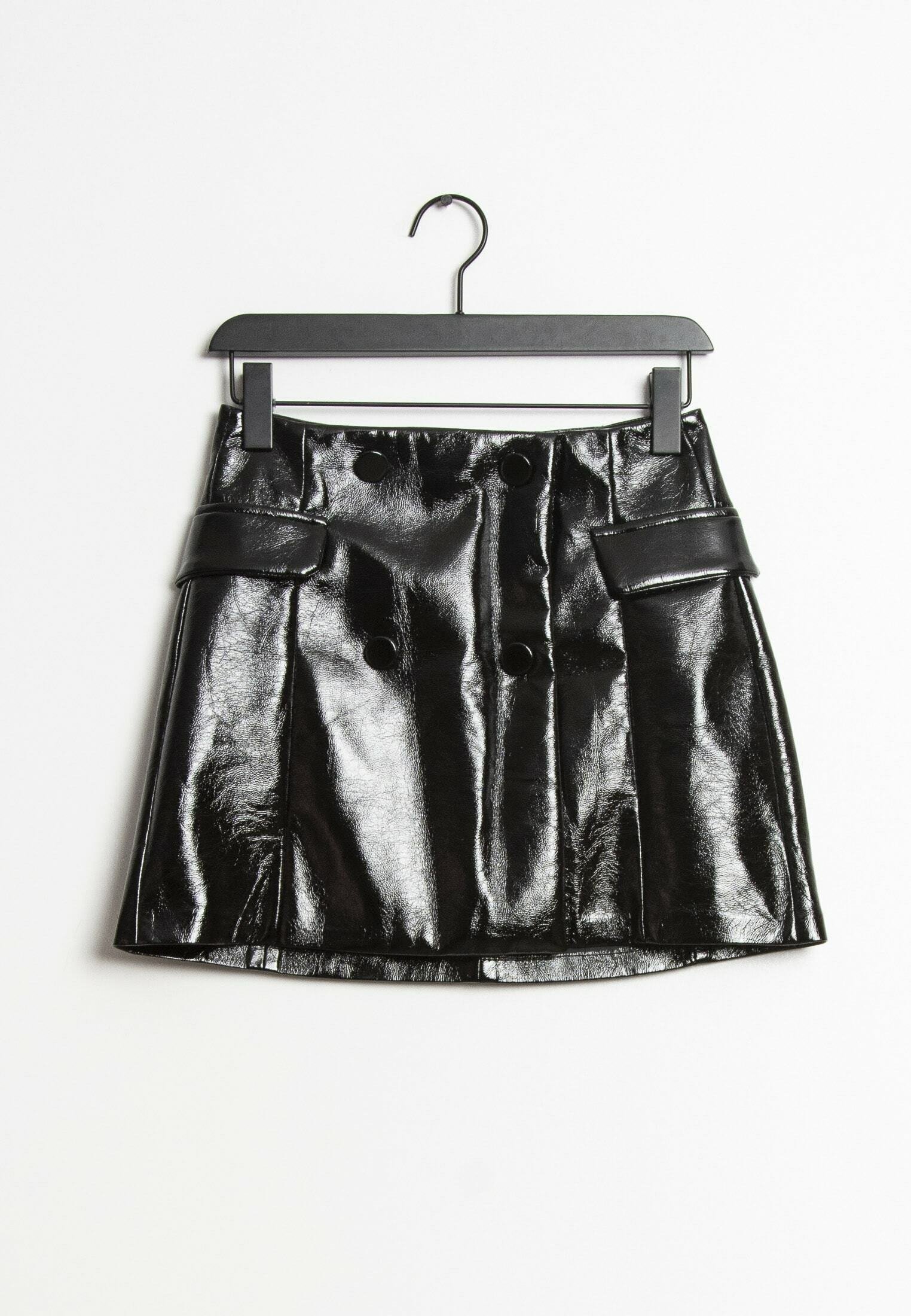 Bershka Gonna di pelle - black/nero - Zalando.it