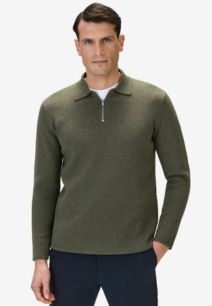 ILARIO HALF-ZIP POLO - Neule - green