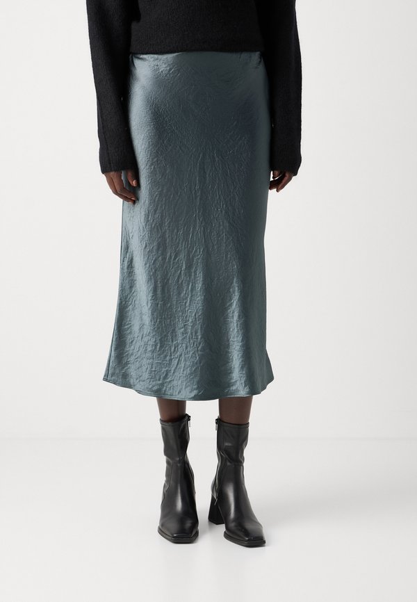 SKIRT MID LENGTH BIAS CUT - A-line skirt - deep emerald3