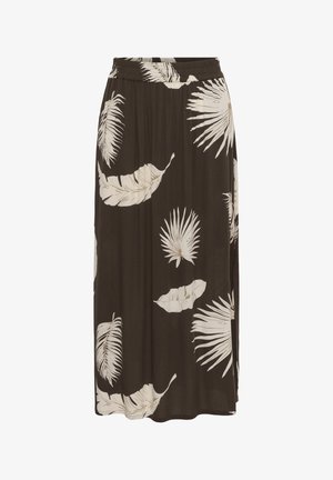 Kaffe, KAEDITA AMBER - Falda larga - c brown large scale leaf