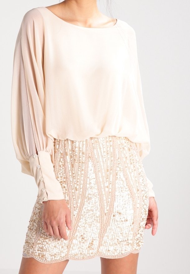 Lace & Beads Robe de soirée - beige