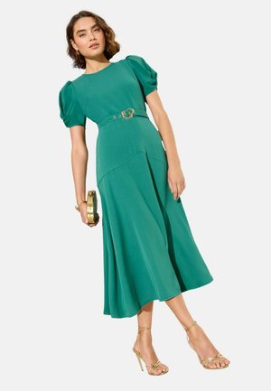 REGULAR FIT - RUCHED SHORT SLEEVE - Hverdagskjole - green