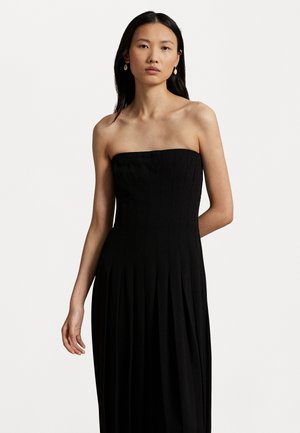 PLEATED CREPE SLEEVELESS JUMPSUIT - Overal - black