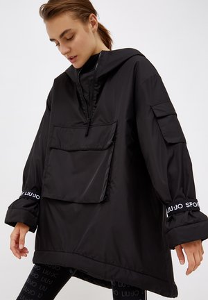 HOODED - Parka - black