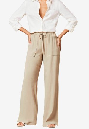 Lipsy WIDE LEG - Kalhoty - cream