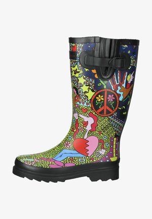 Bottes en caoutchouc - schwarz gelb