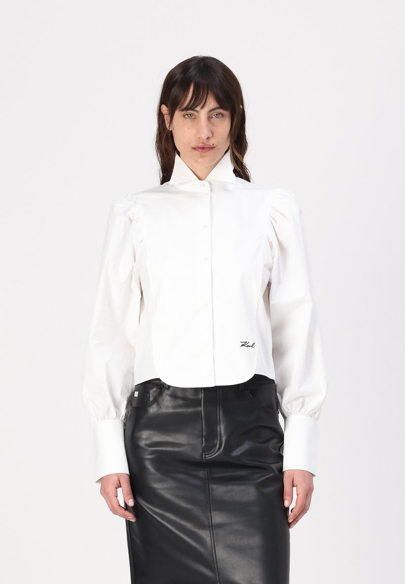 KARL LAGERFELD FASHION SHIRT - Button-down blouse - white
