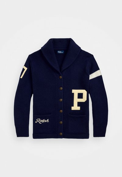 Polo Ralph Lauren WOOL SHAWL-COLLAR CARDIGAN - Neuletakki - navy/ivory