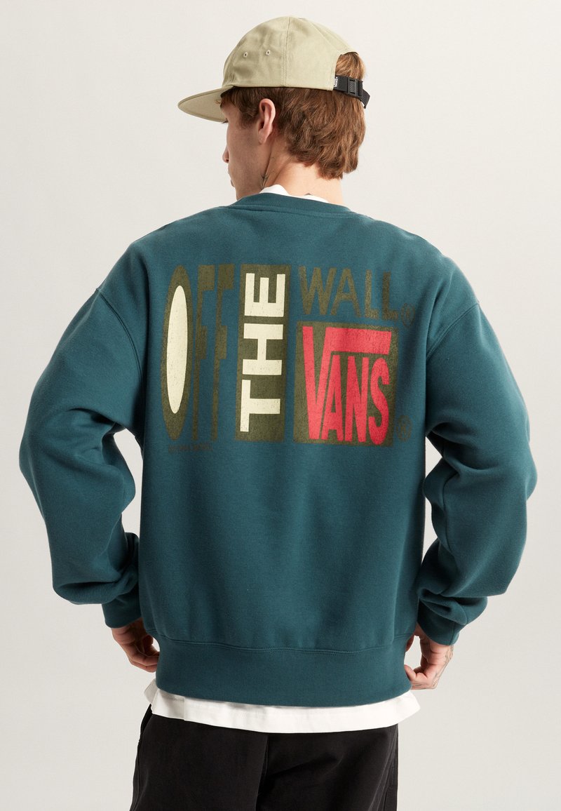Vans STRETCH STACK CRACKLE CREW - Mikina - medium green