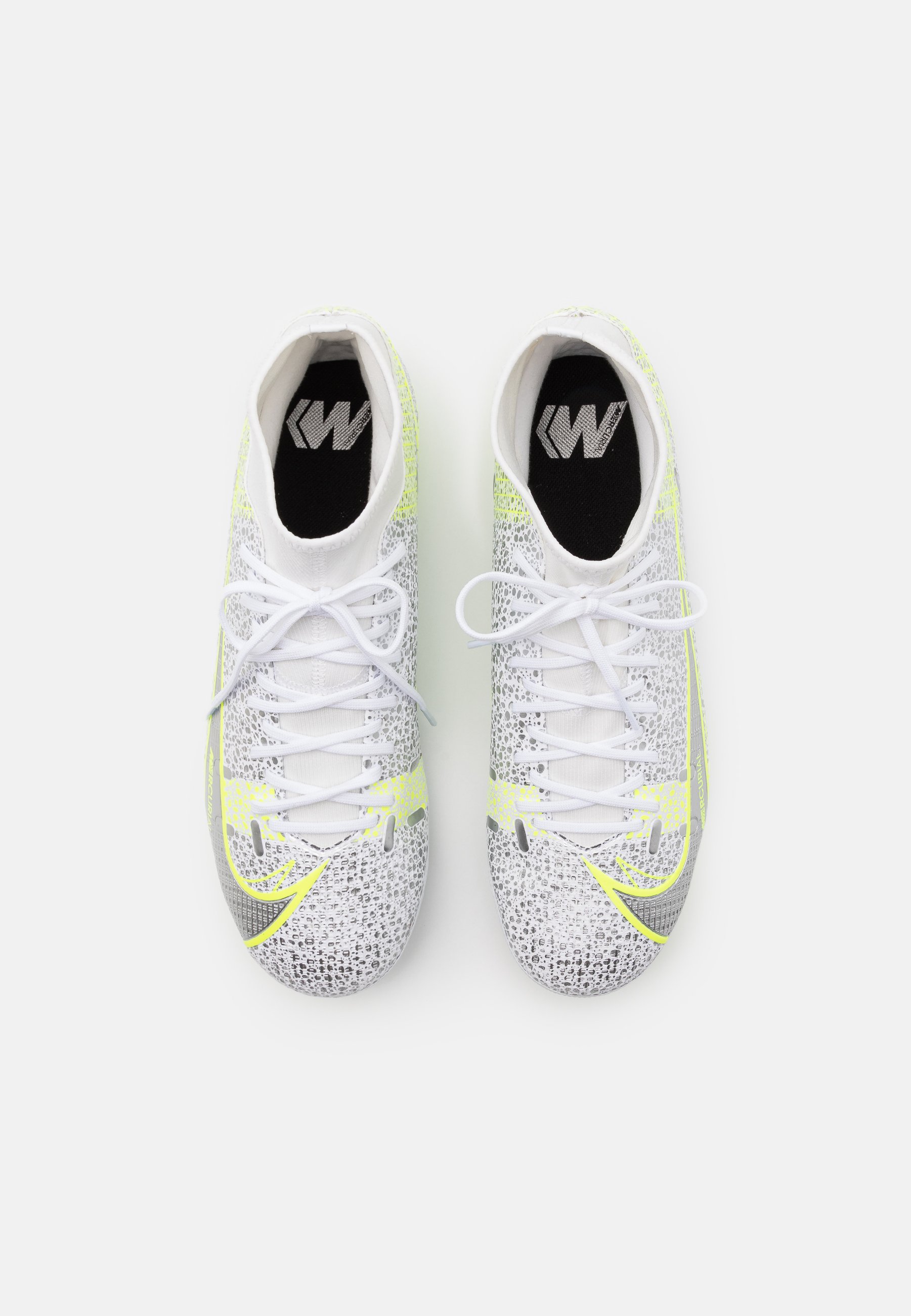 Nike Performance MERCURIAL 8 ACADEMY AG - Botas de fútbol con tacos -  white/black/metallic silver/volt/blanco - Zalando.es
